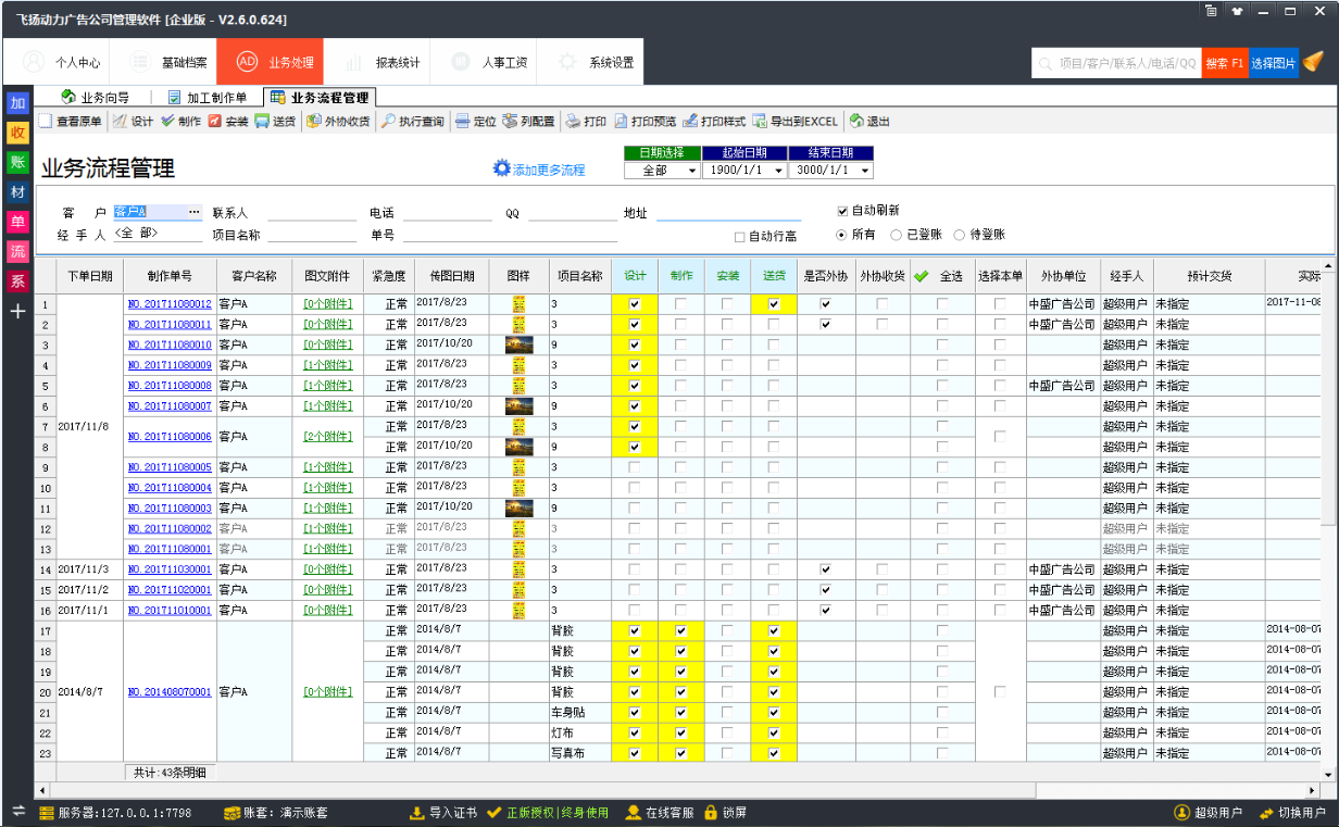 (四川) 綿陽 和墨文化 - 成功案例 - 廣告公司管理軟件 - 廣告公司管理系統(tǒng)/噴繪寫真條幅制作管理軟件下載 - 飛揚(yáng)動力軟件5年專注打造好用的廣告管理軟件